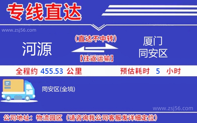 河源到廈門(mén)同安區(qū)物流公司 河源到廈門(mén)同安區(qū)物流公司