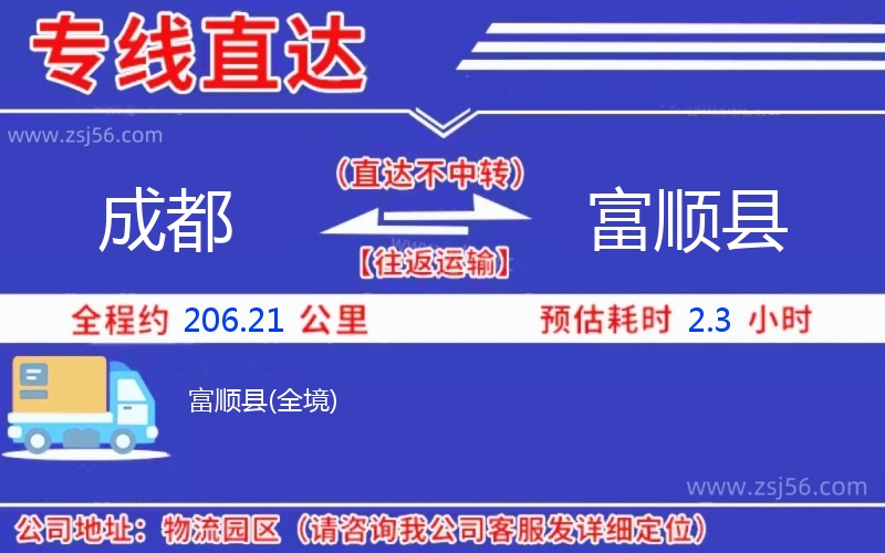 成都到富順縣物流公司